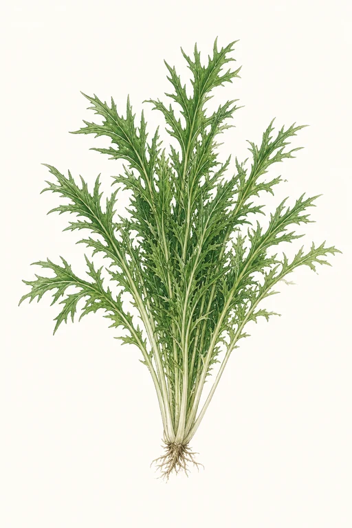 Botanical illustration of Siberian Mustard