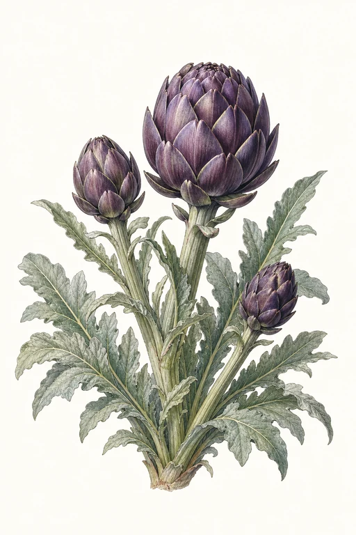 Botanical illustration of Violetto di Chioggia