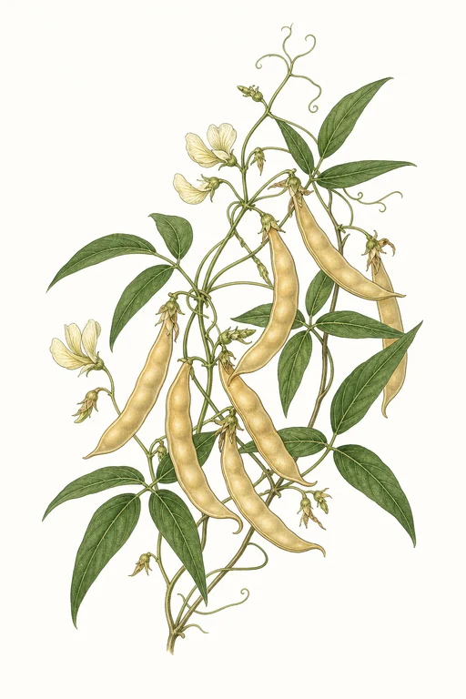 Botanical illustration of Southern Peas