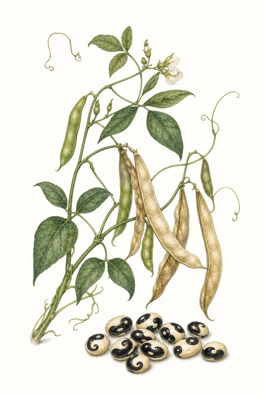 Botanical illustration of Yin Yang