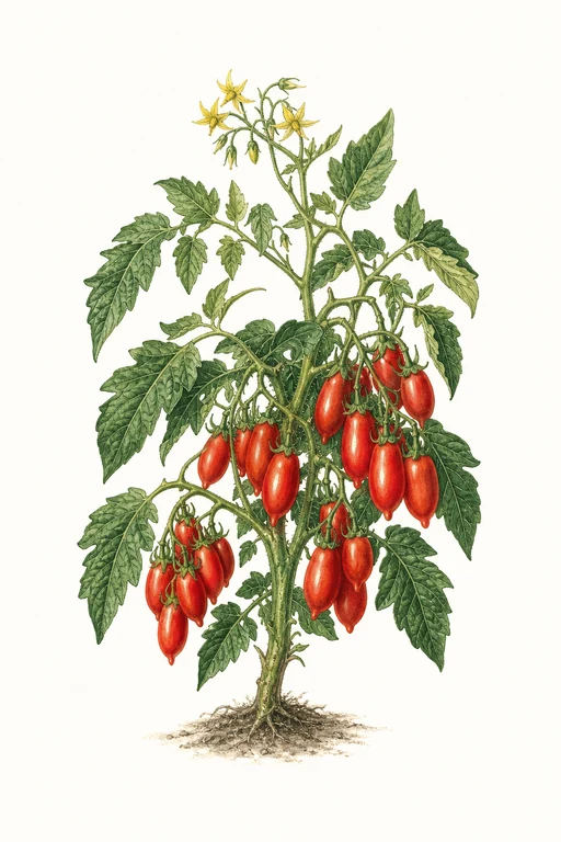 Botanical illustration of San Marzano Nano