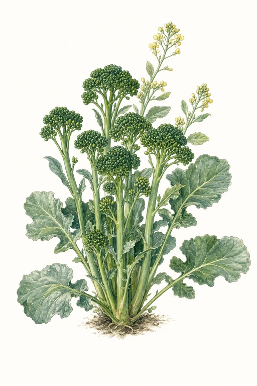 Botanical illustration of Aspabroc Baby Broccoli