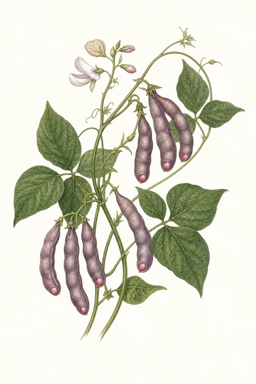 Botanical illustration of Pinkeye Purple Hull