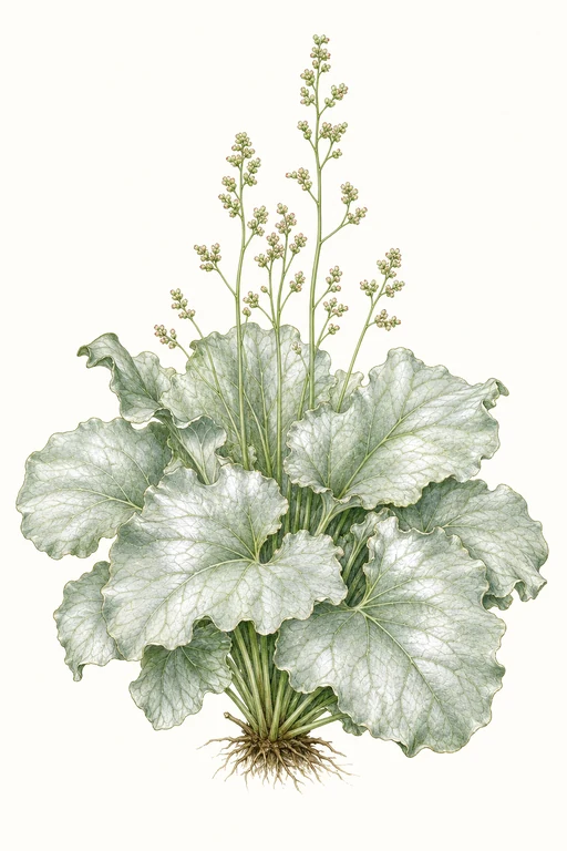 Botanical illustration of Silver Shield