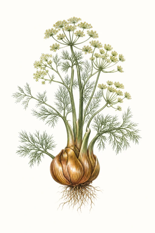 Botanical illustration of Bronze Fennel