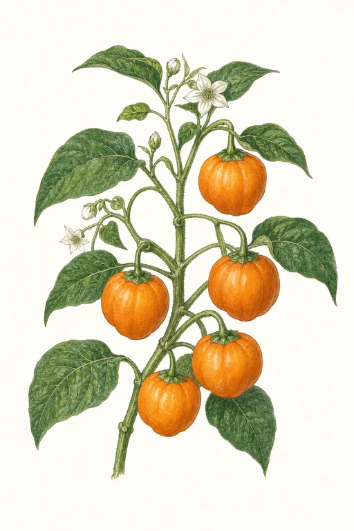 Botanical illustration of Rocoto Orange