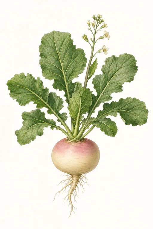 Botanical illustration of Turnip