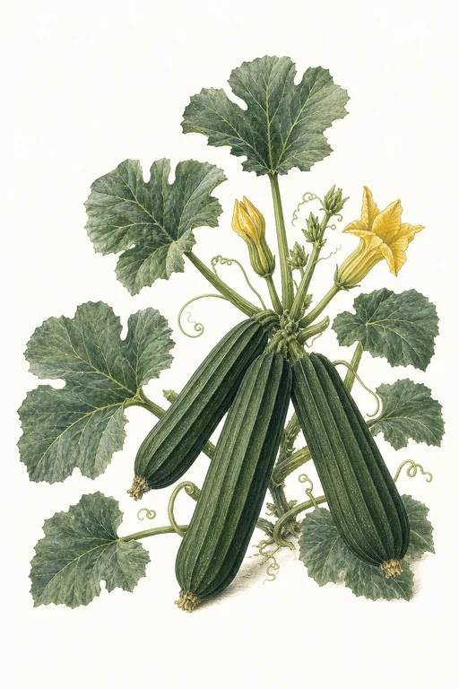 Botanical illustration of Costata Romanesco