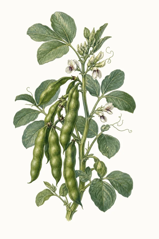 Botanical illustration of Broad Windsor