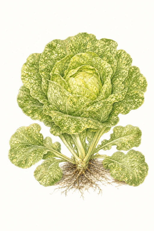 Botanical illustration of Speckled Butterhead