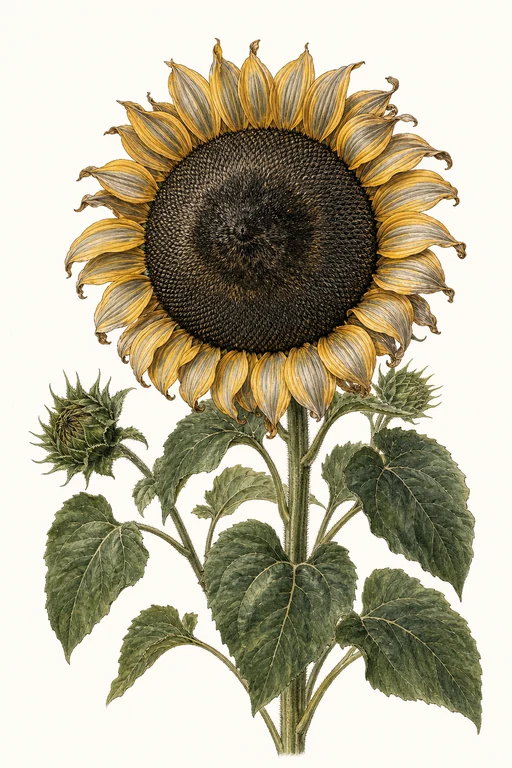 Botanical illustration of Mammoth Grey Stripe