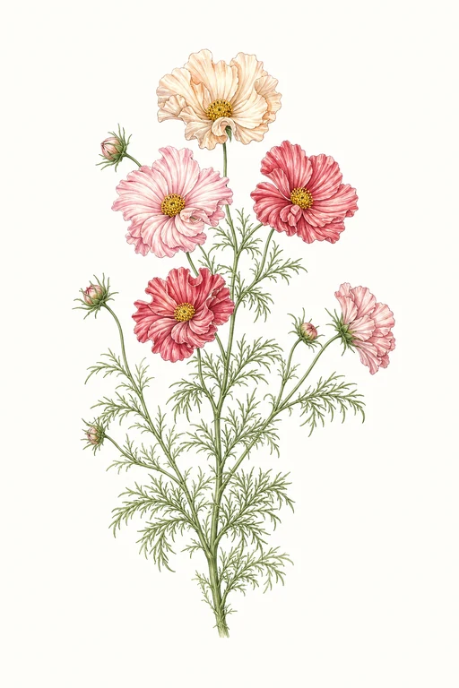 Botanical illustration of Sea Shells