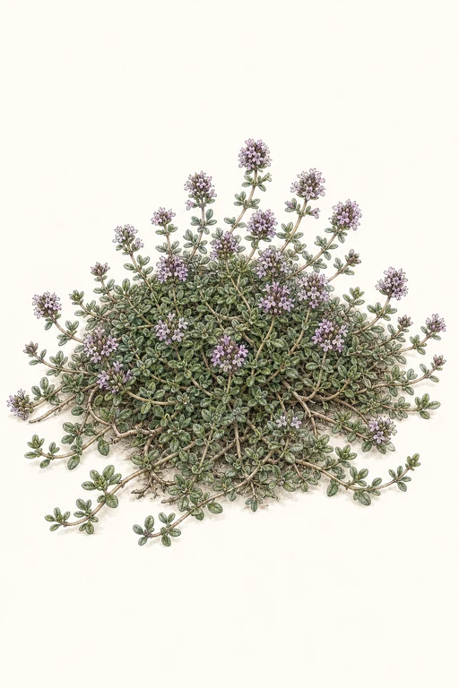Botanical illustration of Doone Valley Thyme