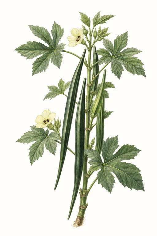 Botanical illustration of Perkins Long Pod
