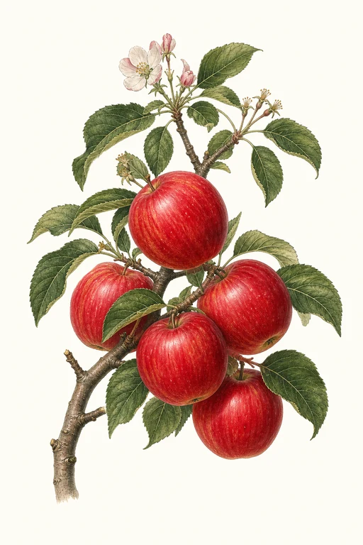 Botanical illustration of Ultra Red Gala