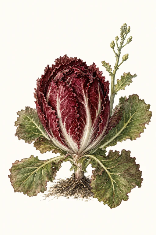 Botanical illustration of Palla Rossa Mavrik