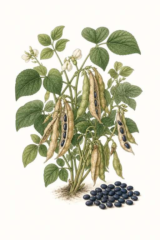 Botanical illustration of Navy Bean