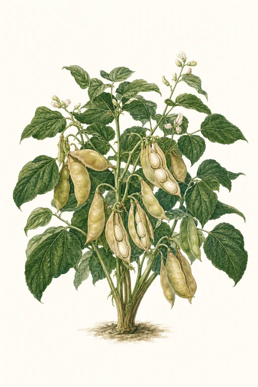 Botanical illustration of Jackson Wonder Bush Lima