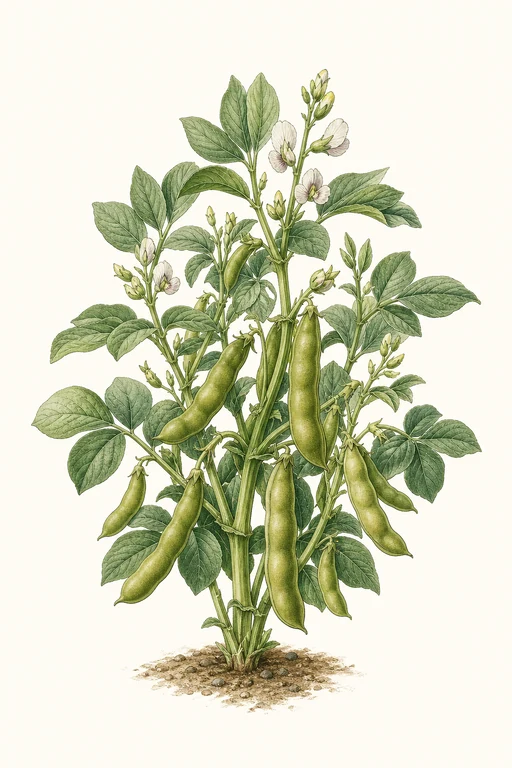 Botanical illustration of Burpee Improved Bush