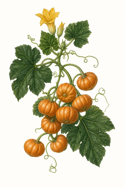 Botanical illustration of Lil' Pump-ke-mon