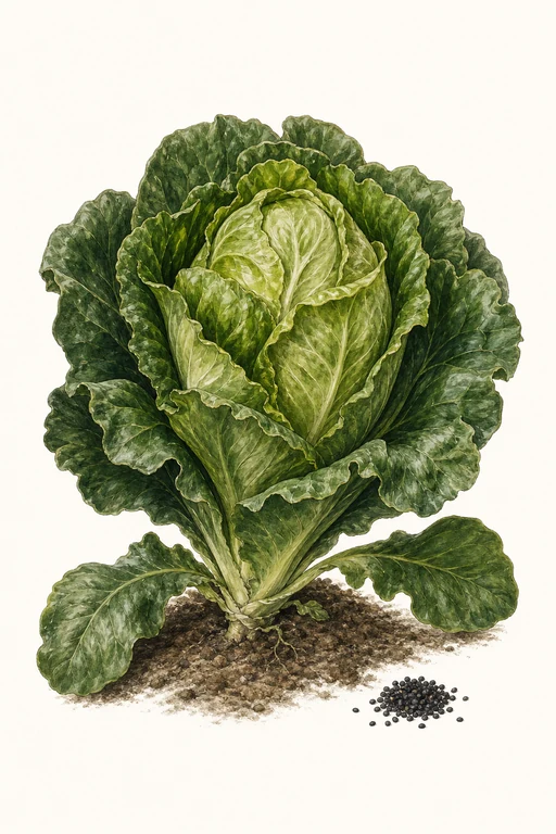 Botanical illustration of Black Seeded Simpson