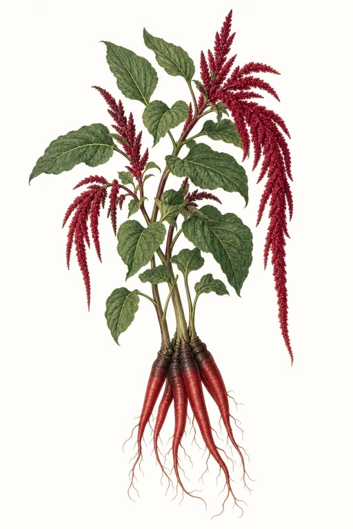 Botanical illustration of Red Tails