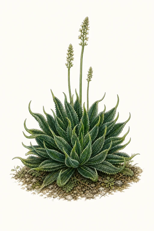 Botanical illustration of Minutina Buckshorn Plantain