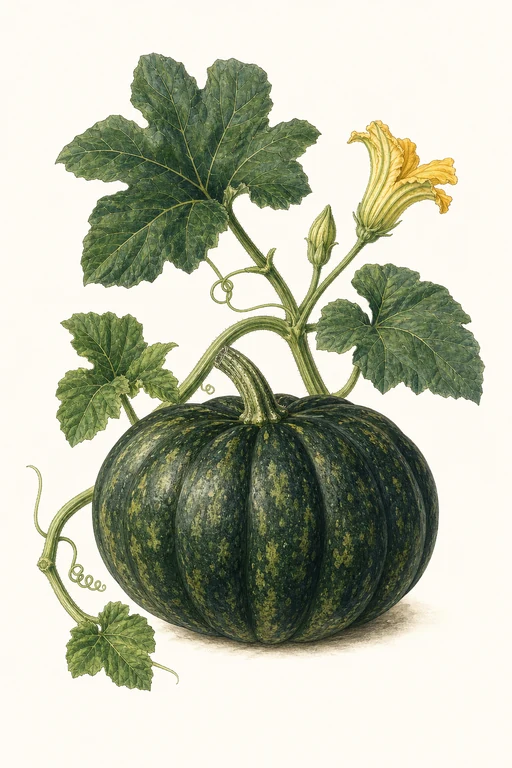 Botanical illustration of North Georgia Candy Roaster