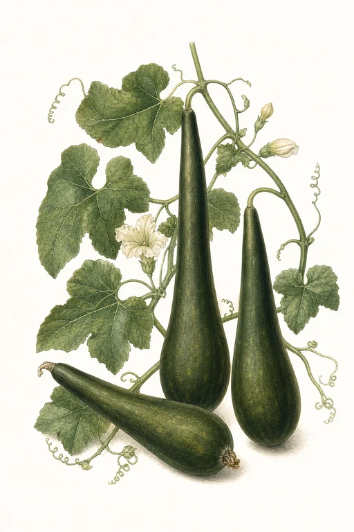 Botanical illustration of Zucca Da Pergola