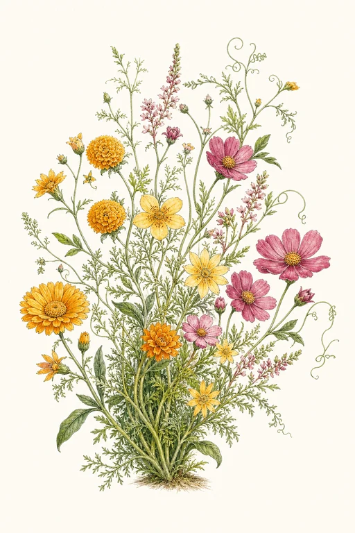 Botanical illustration of Beneficial Insect Attractant Mix