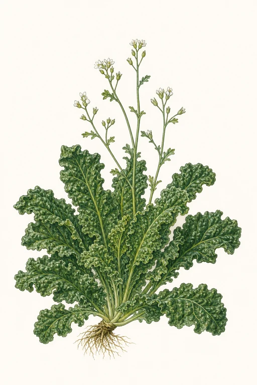 Botanical illustration of Wrinkled Crinkled Crumpled