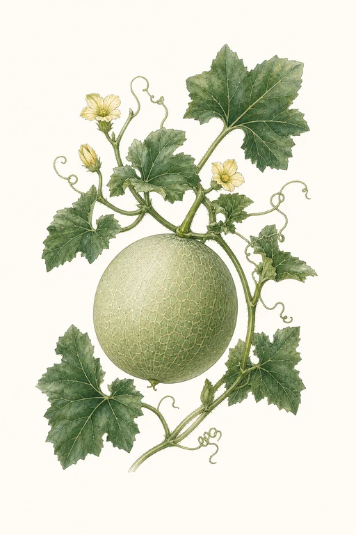 Botanical illustration of Greenflesh