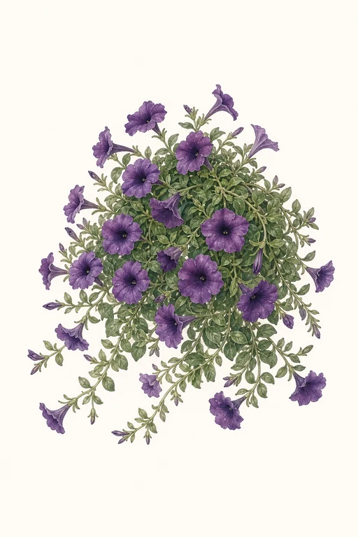 Botanical illustration of Easy Wave Purple