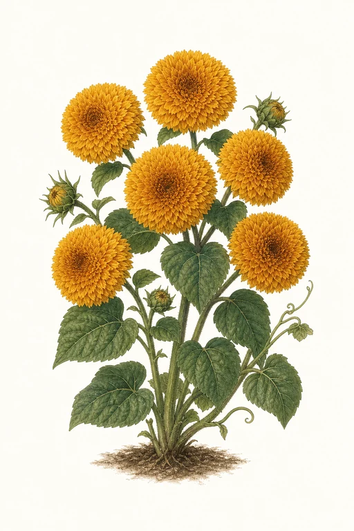 Botanical illustration of Teddy Bear