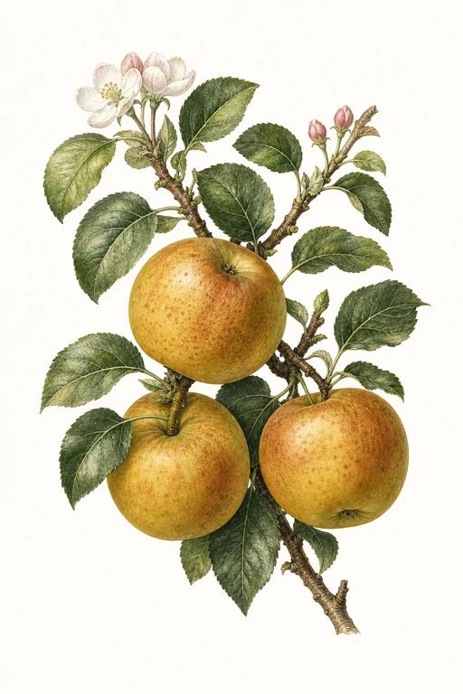 Botanical illustration of Newtown Pippin
