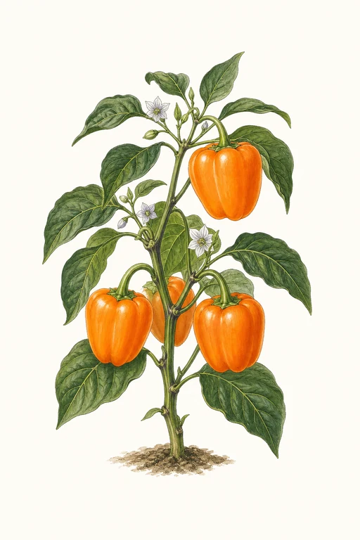 Botanical illustration of Orange Sun