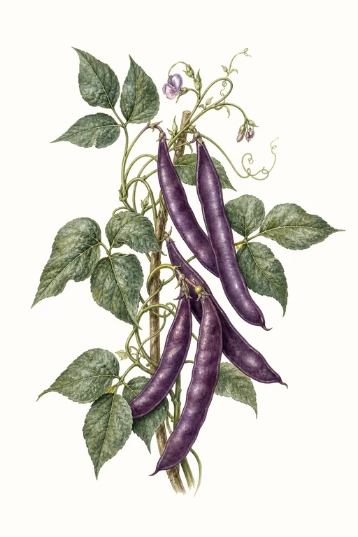 Botanical illustration of Cosse Violette