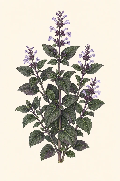 Botanical illustration of African Blue