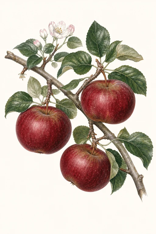 Botanical illustration of Stayman Winesap
