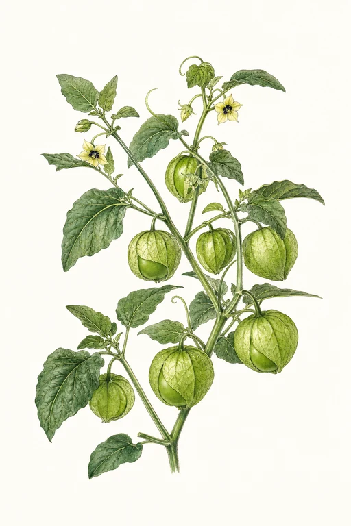 Botanical illustration of Toma Verde