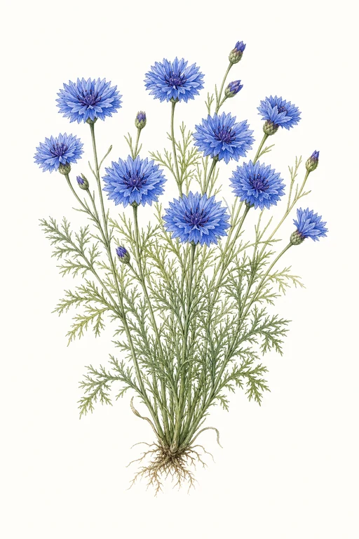 Botanical illustration of Blue Jubilee Gem