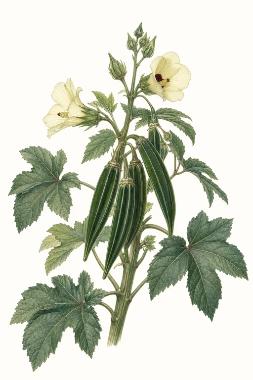 Botanical illustration of Louisiana Green Velvet