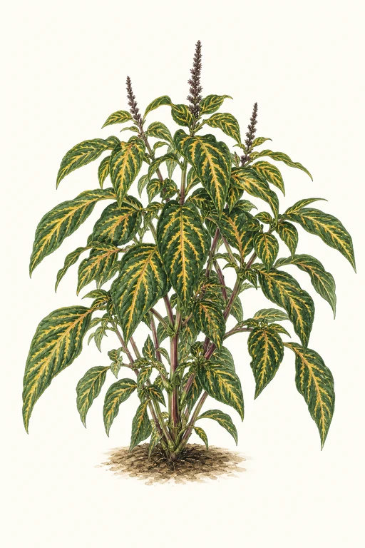 Botanical illustration of Tiger Leaf
