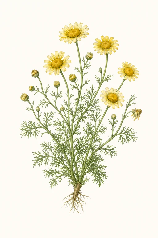 Botanical illustration of Dyer's Chamomile