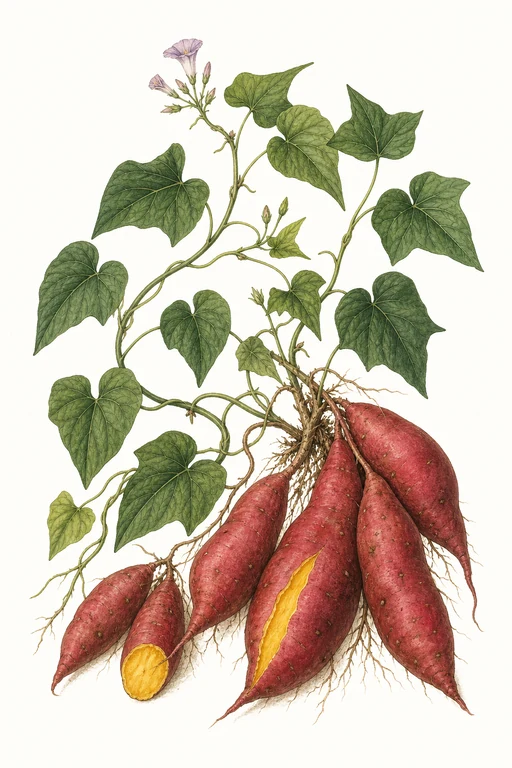 Botanical illustration of Ginseng Red