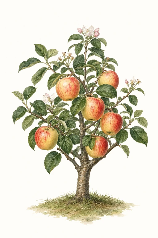 Botanical illustration of Pacific Gala
