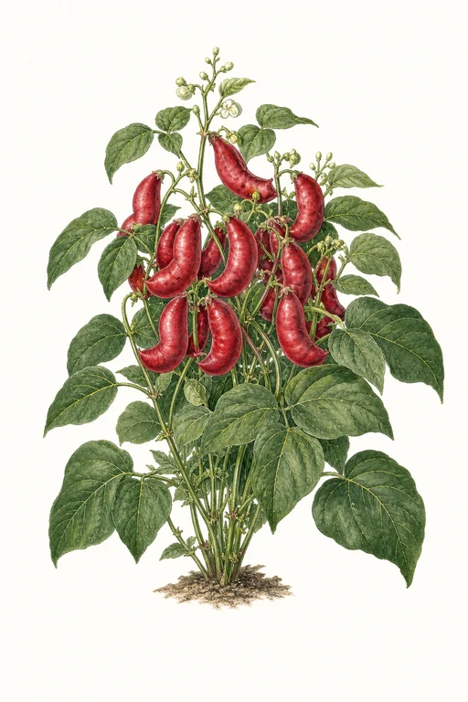 Botanical illustration of True Red Cranberry
