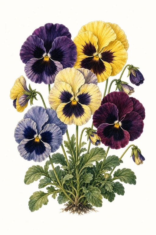 Botanical illustration of Swiss Giants Mixed