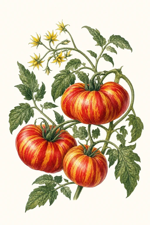 Botanical illustration of Mr. Stripey