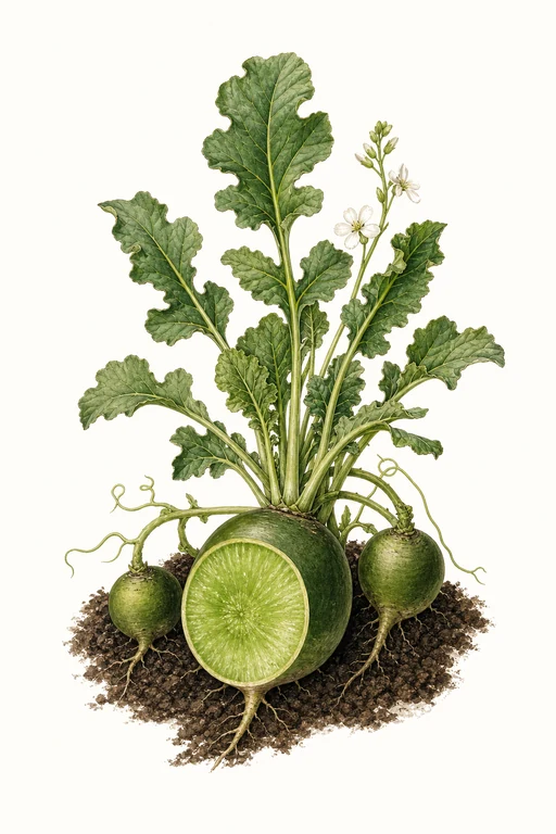 Botanical illustration of Green Meat